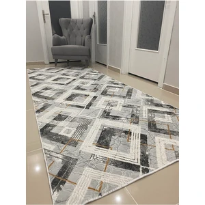 Dinarsu Kaymaz Halı Anka Gri Kaymaz Taban Yolluk