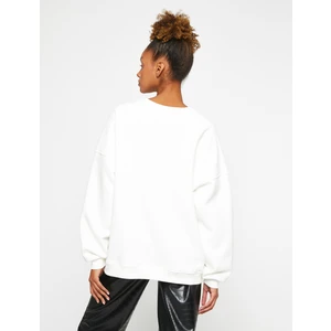 Oversize Sweatshirt Bisiklet Yaka Uzun Kollu