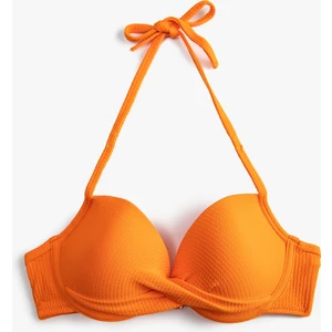 Boyundan Bağlamalı Bikini Üstü Dokulu