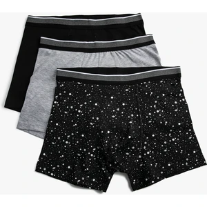 Basic 3'lü Boxer Seti Uzay Temalı Baskılı