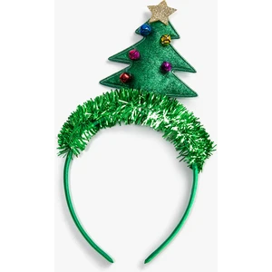 Yılbaşı Temalı Taç Ağaç Figürlü Simli