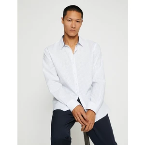 Basic Gömlek Klasik Yaka Uzun Kollu Slim Fit