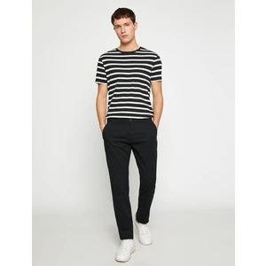 Basic Gabardin Pantolon Slim Fit Düğmeli Cep Detaylı