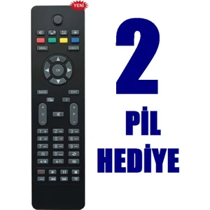 Ata Elektronik Finlux RC0251 RM-L251 LCD LED Tv Kumanda Vestelseg Regal Uyumlu Pipokiqmenü + 2 Pil