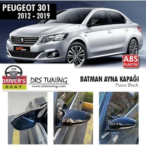 Drs Tuning Peugeot 301 (2012-2021) Batman Yarasa Ayna Kapağı (Piano Black)