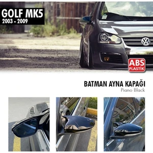 Drs Tuning Volkswagen Golf 5 (Mk5) (2003-2009) Batman Yarasa Ayna Kapağı (Parlak Siyah)