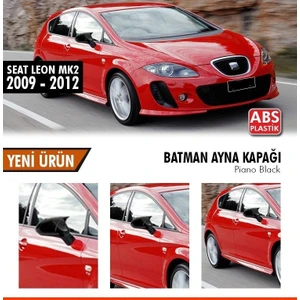 Drs Tuning Seat Leon Mk2.5 Batman Yarasa Ayna Kapağı Piano Black / 2009-2012 Makyajı Kasa