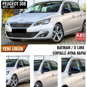Drs Tuning Peugeot 308 (2014-2022) Batman Yarasa Ayna Kapağı (Piano Black)