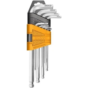 Endüstriyel 9lu Extra Uzun Yuvarlak Uçlu Allen Anahtar Seti 1.5-10MM HHK12092