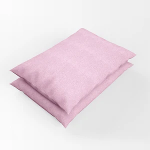 2 Adet 50x70 Kapaklı Pamuklu Yastık Kılıfı Düz Renk | Pembe