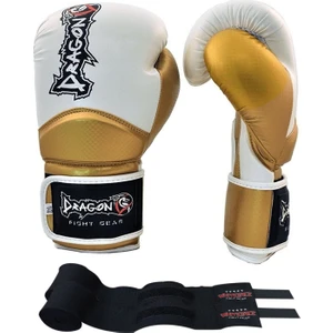 Carbon Boks Eldiveni Muay Thai, Kick Boks Eldiveni ve Whiteface Bandaj 2'li Set