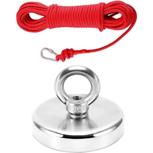 50 kg D48 Magnet Fishing 20M Halatlı Neodyum Pot Mıknatıs Seti