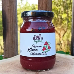 İksirli Çiftlik Organik Kiren (Kızılcık) Marmelatı 190 G (Organik Elma Suyu Konsantreli)
