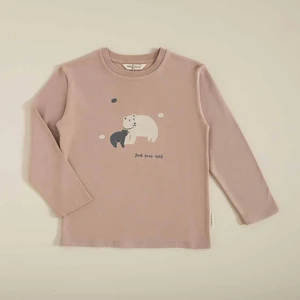 Nordic Baskılı Tshirt Pudra