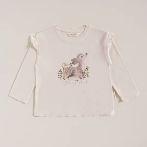 Forest Baskılı Tshirt Bej