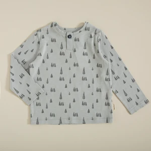 Nordic Baskılı Tshirt Gri