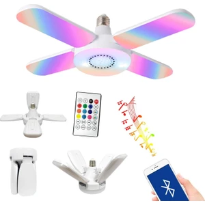 Gold Orıon OR-1005 Bluetooth'lu Müzik Lambası LED Tavan Rgb Animasyonlu Kuamndalı Katlanır Işıldak 