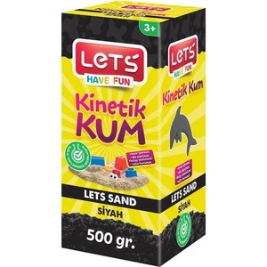 Lets Kinetik Kum 500 Gr. Siyah  Karton Kutu L-10183