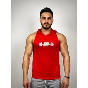 Black İstanbul Bench Press Baskılı Kapşonlu Sporcu Atleti