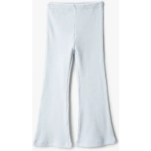 Basic İspanyol Paça Pantolon Beli Lastikli Ribanalı