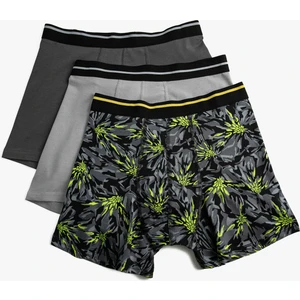 Basic 3'lü Boxer Seti Tropik Desenli