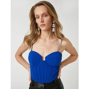 Korse Abiye Büstiyer Cuplı Taşlı Askılı