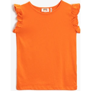 Basic Fırfırlı Tişört Kolsuz