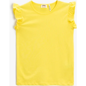 Basic Fırfırlı Tişört Kolsuz