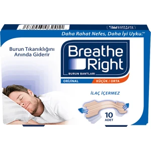 Breathe Right Şeffaf Burun Bandı 10 Adet