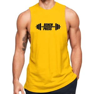 Black İstanbul Bench Press Baskılı Sıfır Kol Fitness Atleti