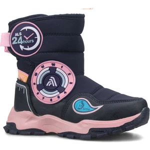 2221 Kürklü Sıcak Astar Kız Çocuk Bot Lacivert Pembe