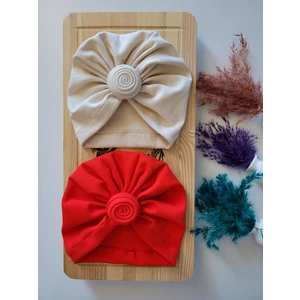 Seher Bebe Butik Kız Çocuk& Bebek Renkli Fırfır Bone 2'li Set