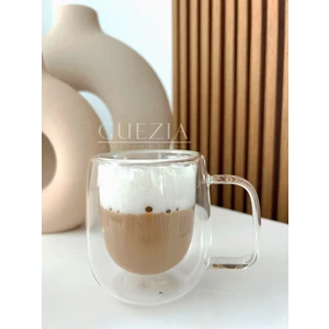 Isıya Dayanıklı Çift Camlı Çift Cidarlı Cam Kupa |  1  Adet  |  250ML
