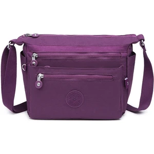 Kadın 6 Bölmeli Krinkıl Su Geçirmez Paraşüt Kumaş Omuz Çantası