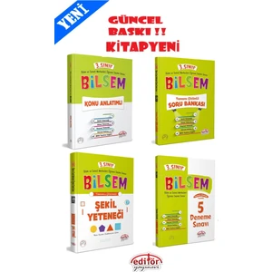 Editör Yayınları 3. Sınıf Bilsem Konu Anlatım Soru Bankası Deneme Şekil Yeteneği Seti Yeni Baskı
