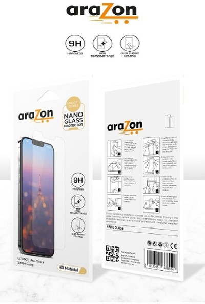 Arazon Apple iPhone 13 Ön + Arka Esnek Nano Cam Ekran Koruyucu