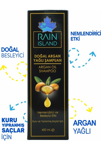 Rain Island Doğal Argan Yağlı Şampuan