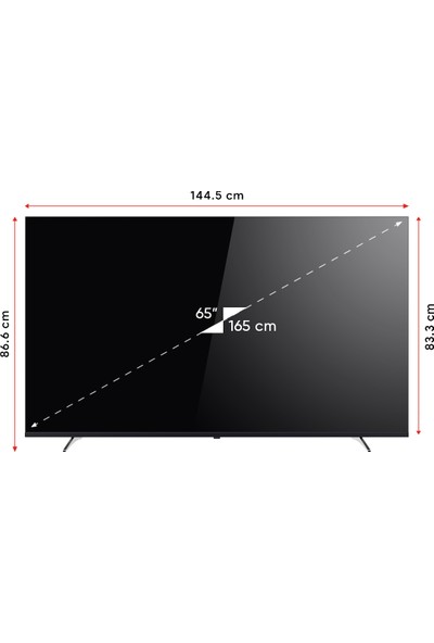 Next YE-65020GFSG5-4K 65" 165 Ekran Uydu Alıcılı 4K Ultra Hd Google Android LED Tv