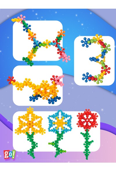 Go Toys Kar Tanesi Molekül Yapı Taşları Eğitici Oyuncak 120 Adet Eğitici Oyuncak