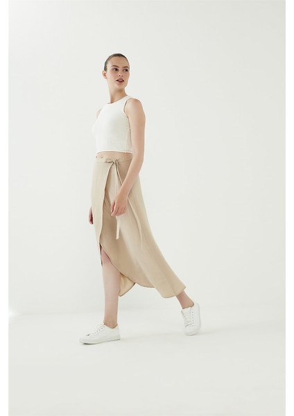 Bağlamalı Anvelop Etek Vizon modelleri