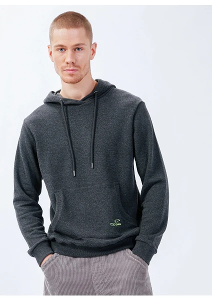 Sweat Hoody Begin M - Erkek Pamuklu Antrasit Sweatshirt - 4222316