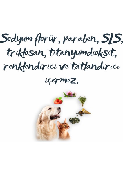 %100 Doğal Aktif Bileşenli Kedi ve Köpek Diş Macunu