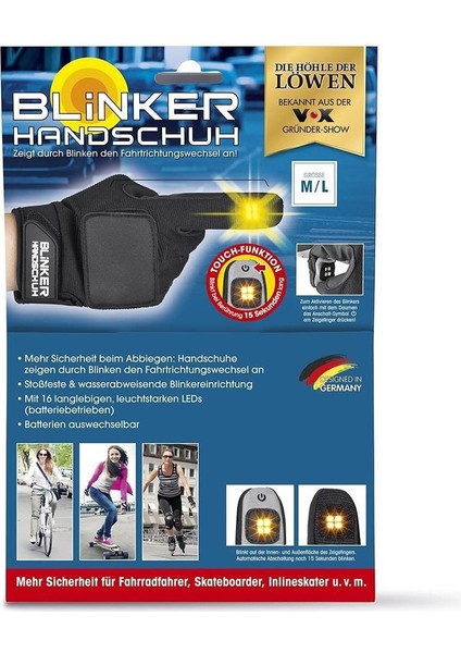 GW-2835 - Blinker Sinyalli Bisikletçi Eldiven modelleri
