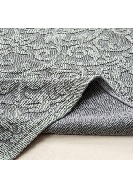 Arabesco Saf Pamuk Dekoratif Yıkamalı Halı 150X200 cm Açık Gri modelleri