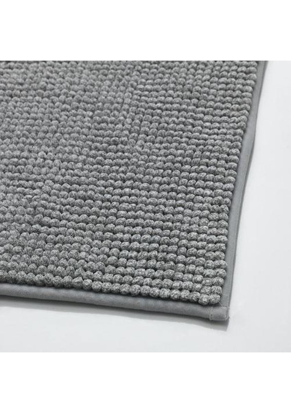 Mikrofiber Banyo Paspası Açık Gri Renk 60X120 cm Meridyendukkan Yumuşak Banyo Halısı Ultra Emici