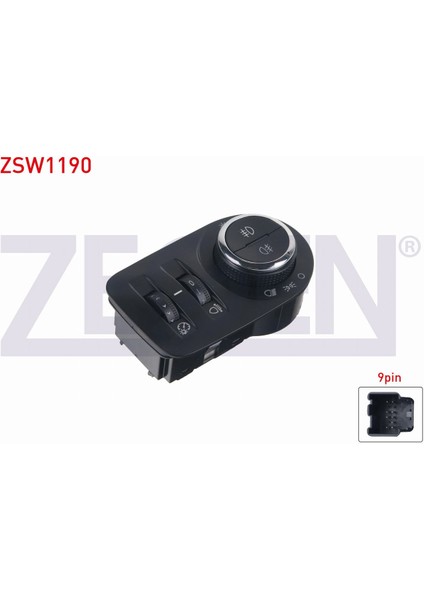 Opel Corsa D 2006-2014 Far Anahtarı 9 Pin 13310331