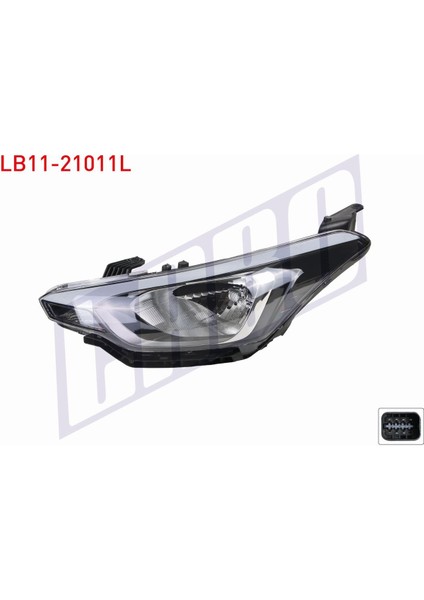 Hyundaı I20 15-18 Far Sol Motorlu Ledsiz Düz Tip 92101-C8000