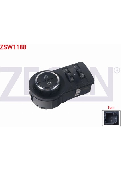 Opel Astra J-Insıgnıa-Cruze 08-Far Anahtarı Krom 12 Pin Ön-Arka Sisli-Yükseklik Ayarlı 13268703