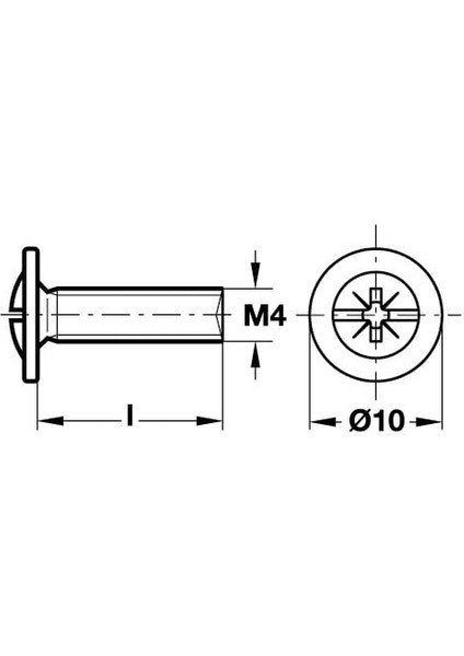 Kulp Vidası M4X40MM (100 Adet), Galvaniz fiyatları