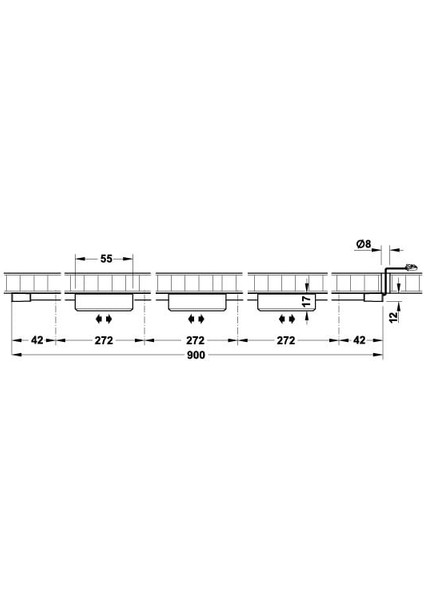 LED3006 Kayar AYDINLATMA,900MM,24V,3200K